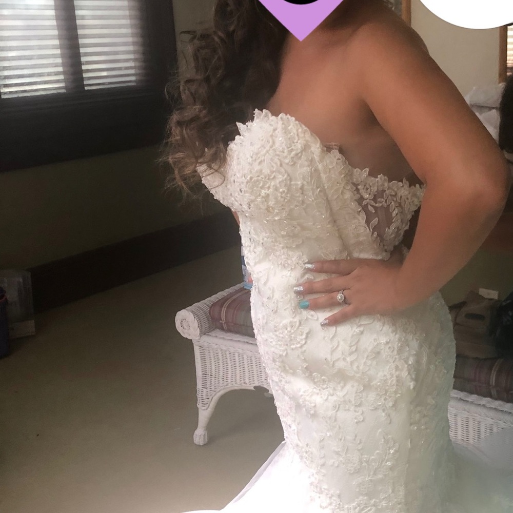 Sottero and Midgley White Strapless Bridal Gown